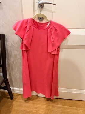 Valentino Bright Pink Ruffle Sleeve dress size 40